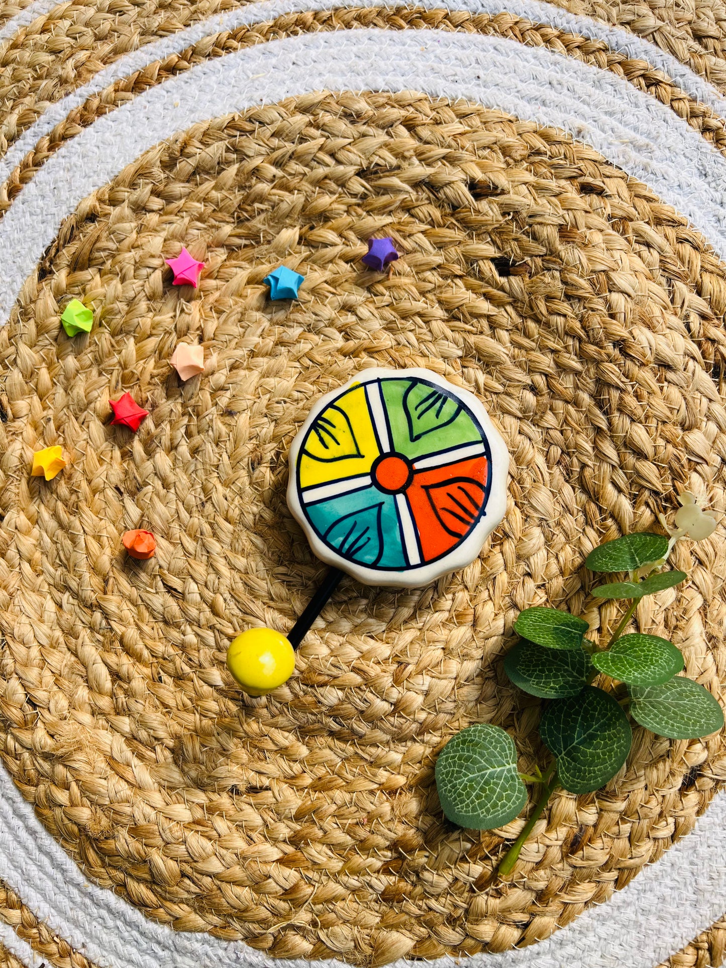 Rang Chakra Ceramic hook