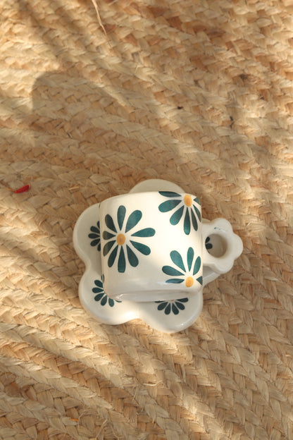 Green Petal Mug
