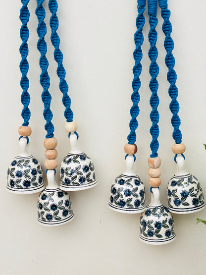 VibesRoute Vastu Shield Bell Hanging – Blue Energy Combo (Set of 2)